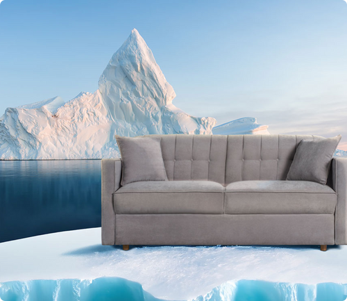 Sillon de dos plazas gris de la marca Makora